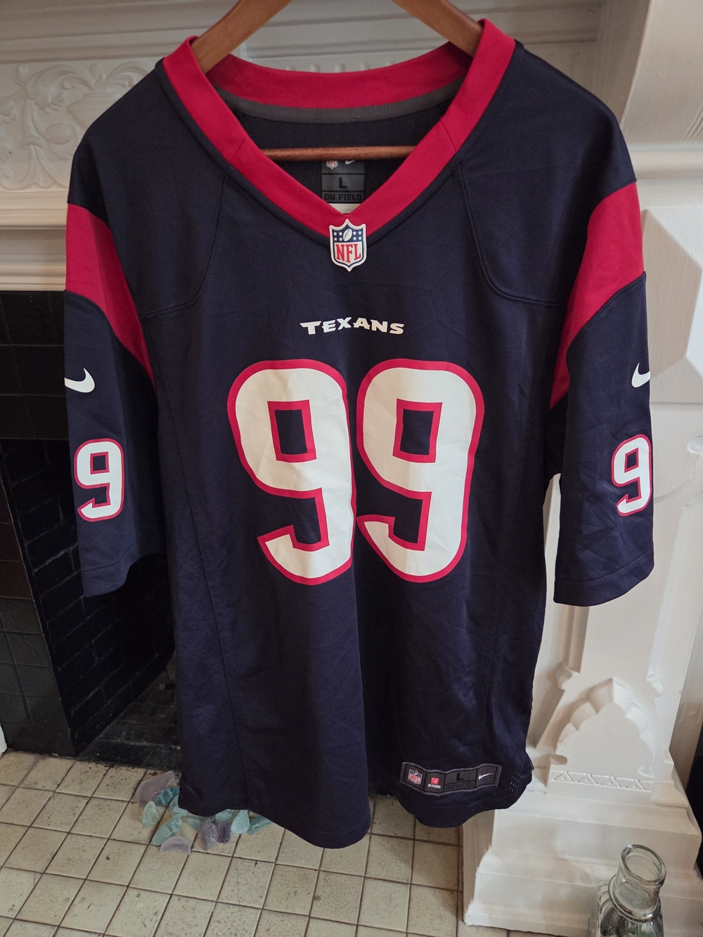 Houston Texans J.J. Watt #99 Nike On Field jersey L Men's Navy Home